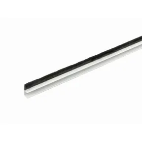 Tochtstrip 2600mm voor glazen schuifwand mat wit