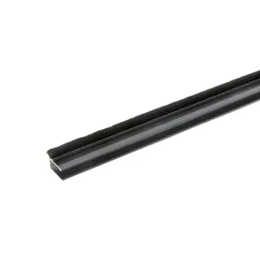 Tochtstrip XL 2600mm voor glazen schuifwand mat zwart