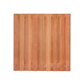 Tuinscherm Helsinki 180x180cm geschaafd Keruing 17-planks