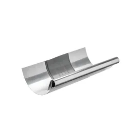 Gootuitzetstuk zink M333/153mm met kraal en rubber t.b.v. mastgoot