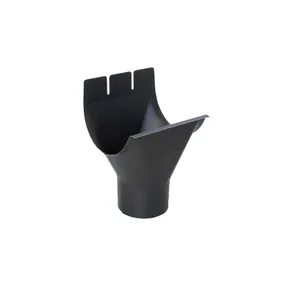Vergaarbak verzinkt staal voor 125mm mastgoot zwart RAL 9005