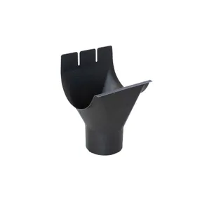 Vergaarbak verzinkt staal voor 150mm mastgoot | Zwart RAL 9005
