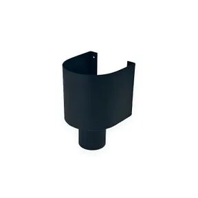 Vergaarbak verzinkt staal Mini ø80mm voor HWA-buis ø90mm | Zwart RAL 9005