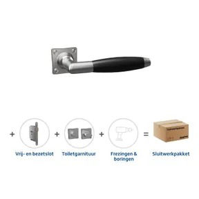 Toiletslot pakket deurkruk Assisi RVS toiletgarnituur Bari RVS met toiletslot