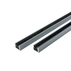 Wandprofiel 2700mm voor 1-rail glazen schuifwand antraciet 