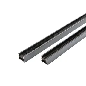 Wandprofiel 2700mm voor 1-rail glazen schuifwand mat zwart