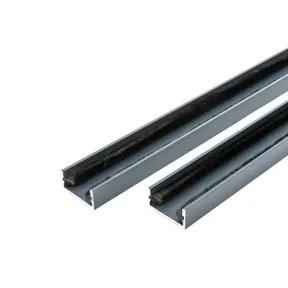 Wandprofiel 2700mm voor 2-rail glazen schuifwand antraciet