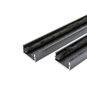 Wandprofiel 2700mm voor 2-rail glazen schuifwand mat zwart 