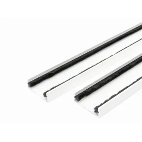 Wandprofiel 2700mm voor 3-rail glazen schuifwand mat wit
