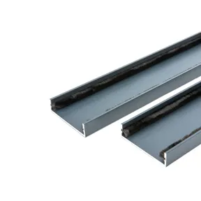 Wandprofiel 2700mm voor 4-rail glazen schuifwand antraciet