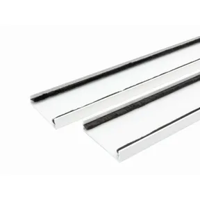 Wandprofiel 2700mm voor 5-rail glazen schuifwand mat wit