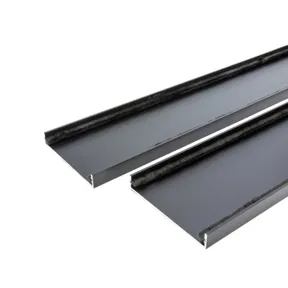 Wandprofiel 2700mm voor 5-rail glazen schuifwand mat zwart