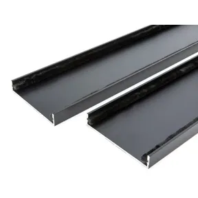 Wandprofiel 2700mm voor 7-rail glazen schuifwand mat zwart