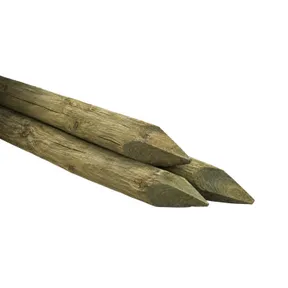 Weidepaal kastanje Ø70-90mm geschild gepunt