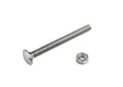 Slotbout met moer RVS M8x140mm