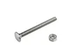 Slotbout met moer RVS M8x120mm