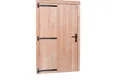 Deur Douglas hout linksdraaiend XL buitenmaat 110x214,5cm met zwart deurbeslag