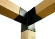 3-Hoek verbinding verzinkt 85x85mm voor palen 85-110mm zwart
