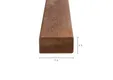 Regel Hardhout 45x70mm geschaafd