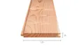 Dakbeschot Douglas hout 18x130mm (werkend 18x120mm) geschaafd 