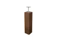 Betonpoer met draadeind en stelplaat 15x15cm (bovenmaat) 60cm roestbruin
