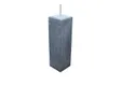 Betonpoer facetrand met draadeind en stelplaat 12x12cm/15x15cm 58cm antraciet