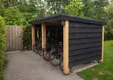 Channelsiding Vuren 19x146mm (werkend 131mm) fijnbezaagd zwart gespoten