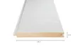 Dakbeschot Vuren 25x200mm (werkend 20x180mm) mes en groef geschaafd wit gespoten RAL9010