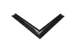 Daktrim aluminium binnenhoek kraal 26x40mm 800mm zwart