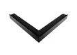Daktrim aluminium buitenhoek 60x64mm 800mm zwart