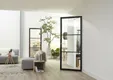 Binnendeur SSL 4003 met blankglas zwart RAL 9011 
