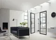 Binnendeur SSL 4004 met blankglas zwart RAL 9011