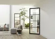 Binnendeur SSL 4004 met blankglas zwart RAL 9011
