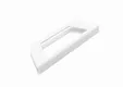 Deurgreep XL voor glazen schuifwand 150x50mm mat wit
