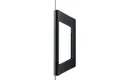 Deurgreep XL voor glazen schuifwand 150x50mm mat zwart