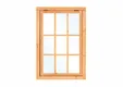 Douglas uitzetraam met enkelglas - buitenmaat 100x155,4cm incl. zwart raambeslag