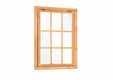 Douglas uitzetraam met enkelglas - buitenmaat 100x155,4cm incl. zwart raambeslag