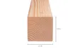Paal Douglas hout 120x120mm geschaafd