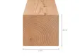 Paal Douglas hout 250x250mm vers gezaagd