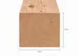 Paal Douglas hout 300x300mm vers gezaagd