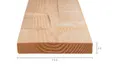 Plank Douglas hout 32x200mm fijnbezaagd 