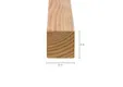 Regel Douglas hout 50x50mm fijnbezaagd 