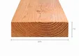 Balk Douglas hout 75x300mm vers gezaagd