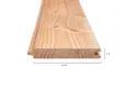 Blokhutprofiel Douglas hout 28x180mm (werkend) geschaafd 