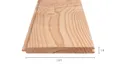 Dakbeschot Douglas hout 18x185mm (werkend) geschaafd