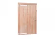 Deur Douglas hout linksdraaiend XL buitenmaat 110x214,5cm met RVS deurbeslag