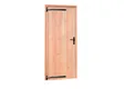 Deur Douglas hout linksdraaiend buitenmaat 90x201cm met zwart deurbeslag