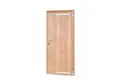 Deur Douglas hout rechtsdraaiend buitenmaat 90x201cm met RVS deurbeslag