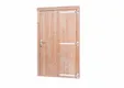 Deur Douglas hout rechtsdraaiend XL buitenmaat 119x209cm met RVS deurbeslag