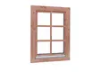 Draai-kiepraam Douglas hout buitenmaat 84,4x120,4cm dubbelglas met kozijn